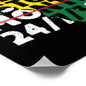 Zwarte geschiedenismaand 24 7 365 Afrikaanse Ameri Poster (Hoek)