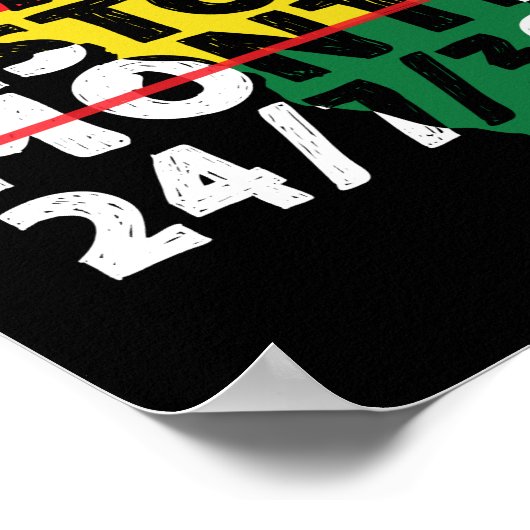 Zwarte geschiedenismaand 24 7 365 Afrikaanse Ameri Poster (Hoek)