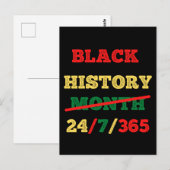 Zwarte geschiedenismaand 24/7/365 - Zwarte geschie Briefkaart (Voorkant / Achterkant)