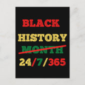 Zwarte geschiedenismaand 24/7/365 - Zwarte geschie Briefkaart (Voorkant)