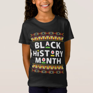 Zwarte geschiedenismaand 24 7 BHM Afrikaanse geden T-shirt