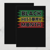 Zwarte geschiedenismaand Afrika vlag (7) Save The Date (Voorkant / Achterkant)