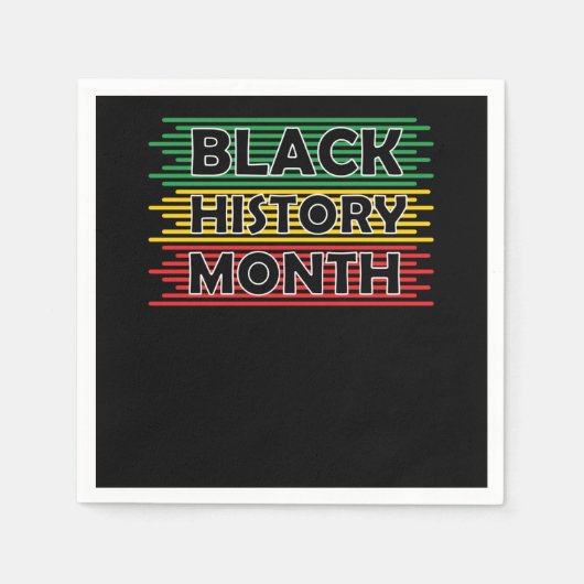 Zwarte geschiedenismaand Afrika vlag (7) Servet (Voorkant)