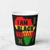 Zwarte geschiedenismaand, Afrikaans-amerikaans Papieren Bekers (Achterkant)