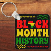 Zwarte geschiedenismaand, Afrikaans-amerikaans Sleutelhanger (Voorkant)