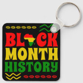 Zwarte geschiedenismaand, Afrikaans-amerikaans Sleutelhanger (Achterkant)