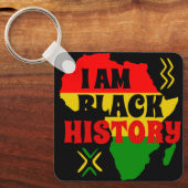 Zwarte geschiedenismaand, Afrikaans-amerikaans Sleutelhanger (Voorkant)
