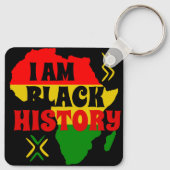 Zwarte geschiedenismaand, Afrikaans-amerikaans Sleutelhanger (Achterkant)