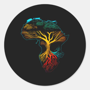 Zwarte geschiedenismaand - Afrikaanse Amerikaanse Ronde Sticker