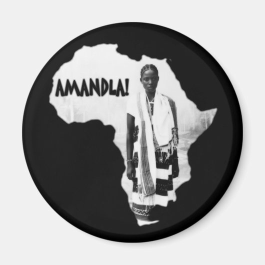 Zwarte geschiedenismaand - AMANDLA! Magneet (Voorkant)