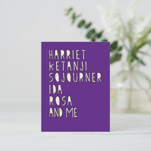 Zwarte geschiedenismaand, beroemde zwarte vrouweli briefkaart (Staand voorkant)