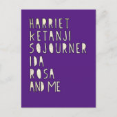 Zwarte geschiedenismaand, beroemde zwarte vrouweli briefkaart (Voorkant)