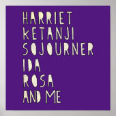 Zwarte geschiedenismaand, beroemde zwarte vrouweli poster (Voorkant)