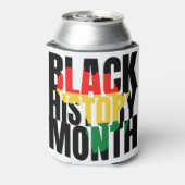 Zwarte geschiedenismaand blikjeskoeler (Blikje Achterkant)