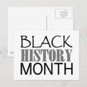 Zwarte geschiedenismaand briefkaart (Voorkant / Achterkant)