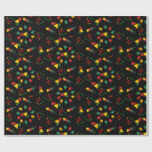 Zwarte geschiedenismaand cadeaupapier (Vlak)