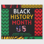 Zwarte geschiedenismaand cadeaupapier (Vlak)