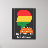 Zwarte geschiedenismaand canvas afdruk (Voorkant)