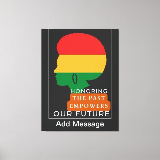 Zwarte geschiedenismaand canvas afdruk (Voorkant)