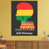 Zwarte geschiedenismaand canvas afdruk (Insitu (Woonkamer))