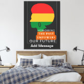 Zwarte geschiedenismaand canvas afdruk (Insitu (Slaapkamer))