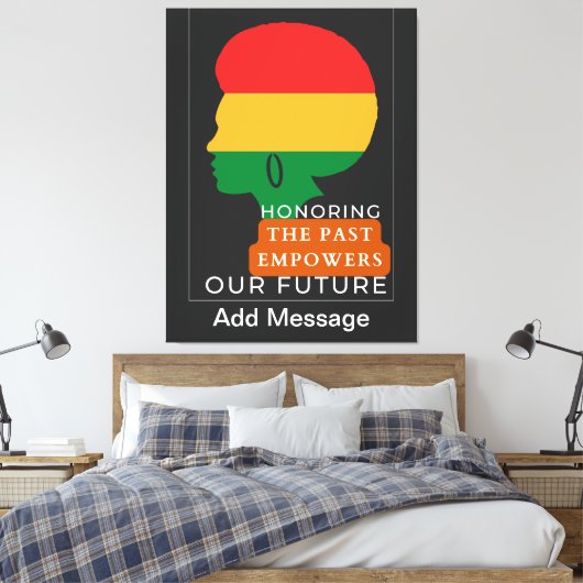 Zwarte geschiedenismaand canvas afdruk (Insitu (Slaapkamer))