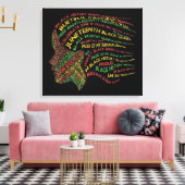 Zwarte geschiedenismaand canvas afdruk (Insitu (Woonkamer))