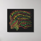Zwarte geschiedenismaand canvas afdruk (Voorkant)