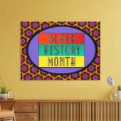 Zwarte geschiedenismaand canvas afdruk (Insitu (Woonkamer))