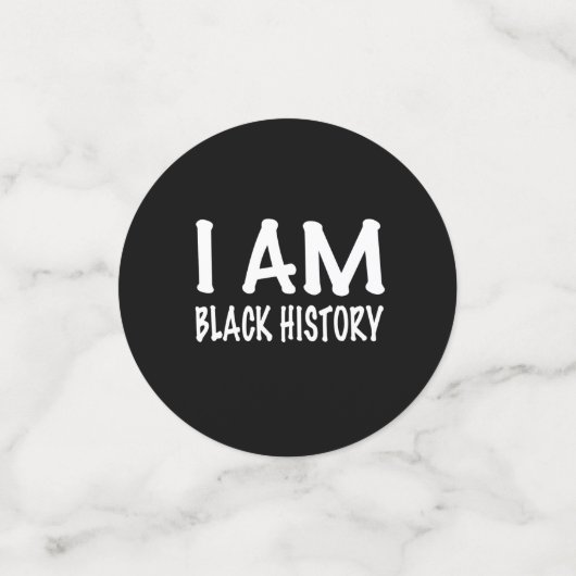 Zwarte geschiedenismaand confetti (Kleine voorkant)