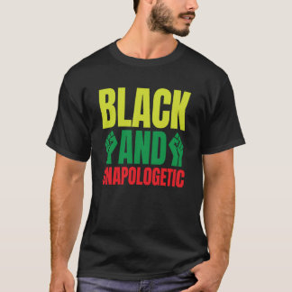 Zwarte geschiedenismaand Decorations Black en Unap T-shirt