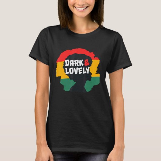 Zwarte geschiedenismaand donker liefdevol t-shirt (Voorkant)