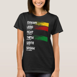 Zwarte geschiedenismaand Dream als Martin Lead als T-shirt