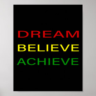 Zwarte geschiedenismaand Dream gelooft dat het luk Poster