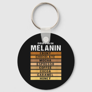 Zwarte geschiedenismaand Drippin Melanin Sleutelhanger