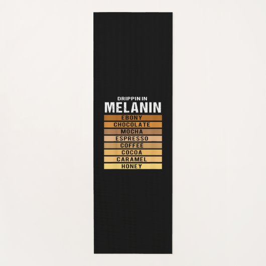 Zwarte geschiedenismaand Drippin Melanin Yogamat (Voorkant)
