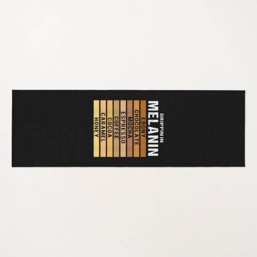 Zwarte geschiedenismaand Drippin Melanin Yogamat (Voorkant (horizontaal))