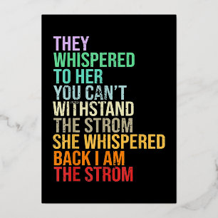 Zwarte geschiedenismaand folie feestdagenkaart