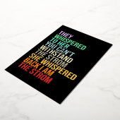 Zwarte geschiedenismaand folie feestdagenkaart (Gedraaid)