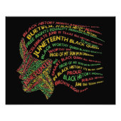 Zwarte geschiedenismaand foto afdruk (Voorkant)