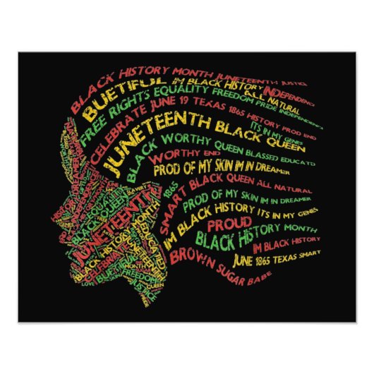 Zwarte geschiedenismaand foto afdruk (Voorkant)