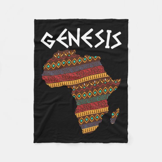 Zwarte geschiedenismaand Genesis Proud Africa Afri Fleece Deken (Voorkant)