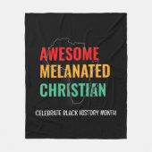 Zwarte geschiedenismaand Geweldige Christelijk geM Fleece Deken (Voorkant)