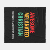 Zwarte geschiedenismaand Geweldige Christelijk geM Fleece Deken (Voorkant (Horizontaal))