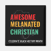 Zwarte geschiedenismaand Geweldige Christelijk geM Magneet (Voorkant)