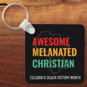 Zwarte geschiedenismaand Geweldige Christelijk geM Sleutelhanger (Voorkant)