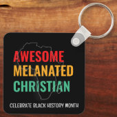 Zwarte geschiedenismaand Geweldige Christelijk geM Sleutelhanger (Achterkant)