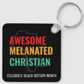 Zwarte geschiedenismaand Geweldige Christelijk geM Sleutelhanger (Achterkant)