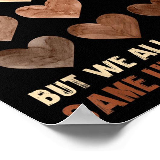 Zwarte geschiedenismaand hetzelfde hart in de Afri Poster (Hoek)