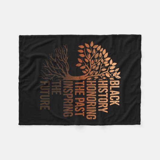 Zwarte geschiedenismaand in het verleden inspirere fleece deken (Voorkant (Horizontaal))